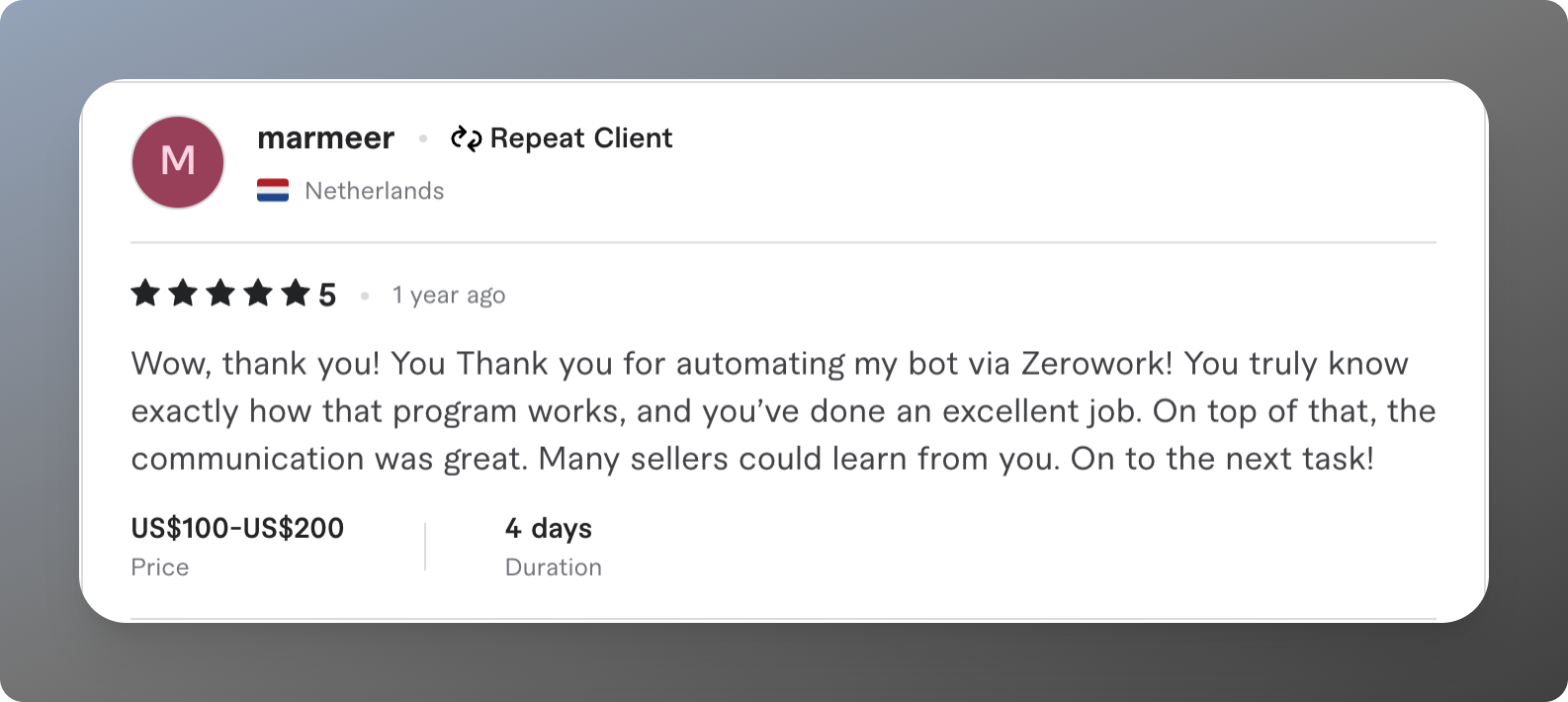 testimonial screenshot